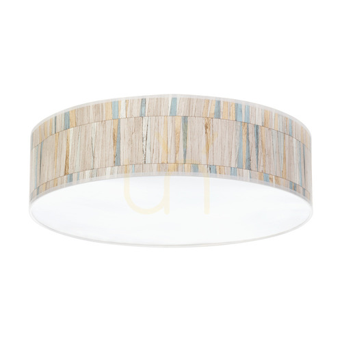 Kontrollera Malo taklampa, 4xE27, Max. 25 W, vit metall/mångfärgad lampskärm av tapet, Ø 48 cm