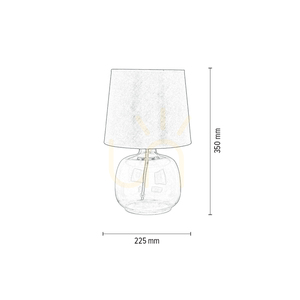 Mandy bordslampa, 1xE27, Max. 40 W, klart glas/röd flätad sladd/röd lampskärm, Ø 22,5 cm small 2