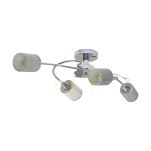 Marbella taklampa, 4xE14, Max. 9 W, krommetall/silver, 79 cm lampskärm small 0