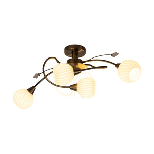 Marbella taklampa, 4xE14, Max. 40 W, metall med patina/vit glasskärm, 79 cm small 1