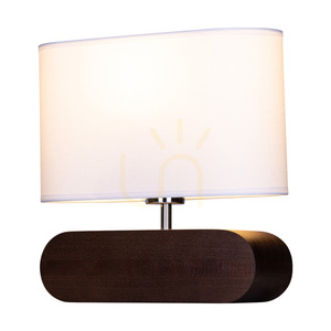Marinna bordslampa, 1xE27, Max. 25 W, bok- och valnötsträ / genomskinlig PVC-sladd / vit lampskärm, 30 cm small 3