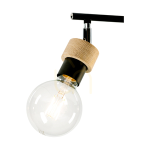 Marjolaine taklampa, 3xE27, Max. 25 W, oljad ek/svart metall, 49 cm small 1