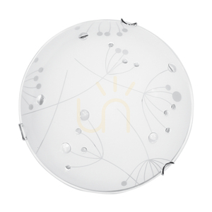 Taklampa Maryland, inkluderar 1 st LED-lampa 2700K 13 W, kromad metall/vit glasskärm, Ø30 cm small 3