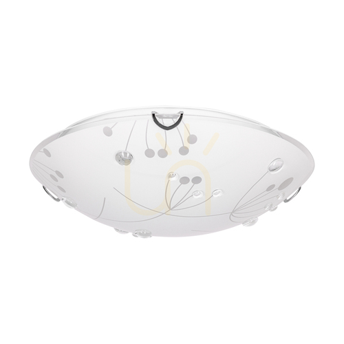 Kontrollera Taklampa Maryland, inkluderar 1 st LED-lampa 2700K 13 W, kromad metall/vit glasskärm, Ø30 cm
