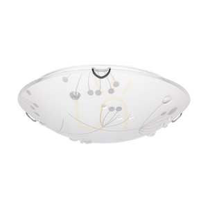 Taklampa Maryland, inkluderar 1 st LED-lampa 2700K 13 W, kromad metall/vit glasskärm, Ø30 cm small 0