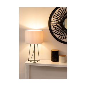Marlene bordslampa, 1xE27, Max. 25 W, svart metall/svart PVC-sladd/vit lampskärm, Ø 30 cm small 2