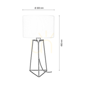Marlene bordslampa, 1xE27, Max. 25 W, svart metall/svart PVC-sladd/vit lampskärm, Ø 30 cm small 3