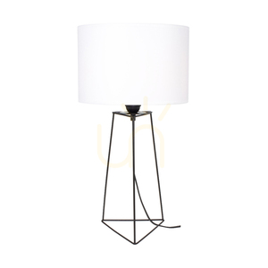 Marlene bordslampa, 1xE27, Max. 25 W, svart metall/svart PVC-sladd/vit lampskärm, Ø 30 cm small 0