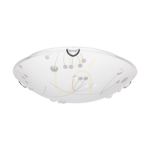 Kontrollera Taklampa Maryland, 1xLED, 2700 K, 18 W, krommetall/vit glasskärm, Ø40 cm