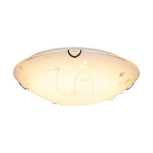 Taklampa Maryland, 1xLED, 2700 K, 30 W, krommetall/vit glasskärm, Ø50 cm small 1