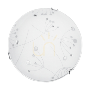 Taklampa Maryland, 1xLED, 2700 K, 30 W, krommetall/vit glasskärm, Ø50 cm small 3