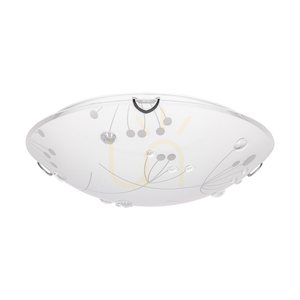 Taklampa Maryland, 1xLED, 2700 K, 30 W, krommetall/vit glasskärm, Ø50 cm small 0