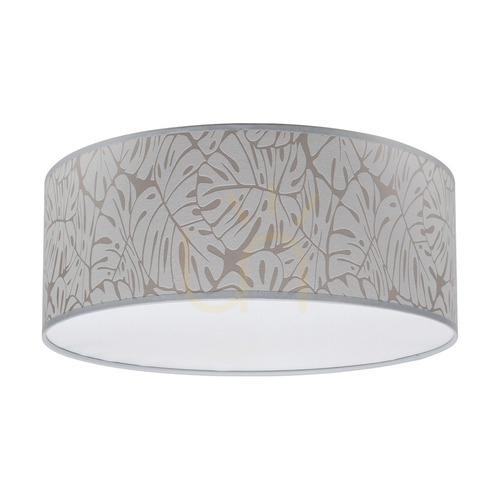 Kontrollera Mateo taklampa, 3xE27, Max. 25 W, vit metall/beige, lampskärm av tapet, Ø 38 cm