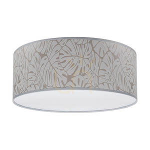 Mateo taklampa, 3xE27, Max. 25 W, vit metall/beige, lampskärm av tapet, Ø 38 cm small 0