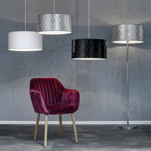 Maxima taklampa, 1xE27, Max. 60 W, krommetall / genomskinlig PVC-sladd / svart lampskärm, Ø 50 cm small 1