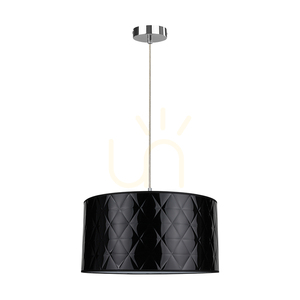 Maxima taklampa, 1xE27, Max. 60 W, krommetall / genomskinlig PVC-sladd / svart lampskärm, Ø 50 cm small 0