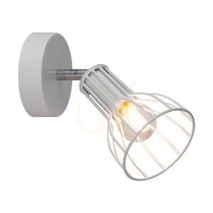Megan vägglampa 1xE14 Max. 40 W vit metall 18 cm small 1