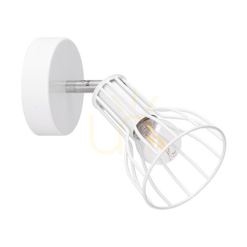 Kontrollera Megan vägglampa 1xE14 Max. 40 W vit metall 18 cm