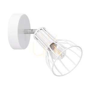 Megan vägglampa 1xE14 Max. 40 W vit metall 18 cm small 0