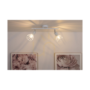 Megan taklampa, 2xE14, Max. 40 W, vit metall, 37,5 cm small 3