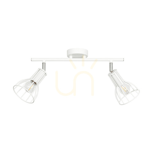 Kontrollera Megan taklampa, 2xE14, Max. 40 W, vit metall, 37,5 cm