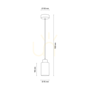 Meno taklampa, 1xE27, Max. 60 W, svart metall/genomskinlig PVC-sladd/flerfärgad glasskärm, Ø 10 cm small 3