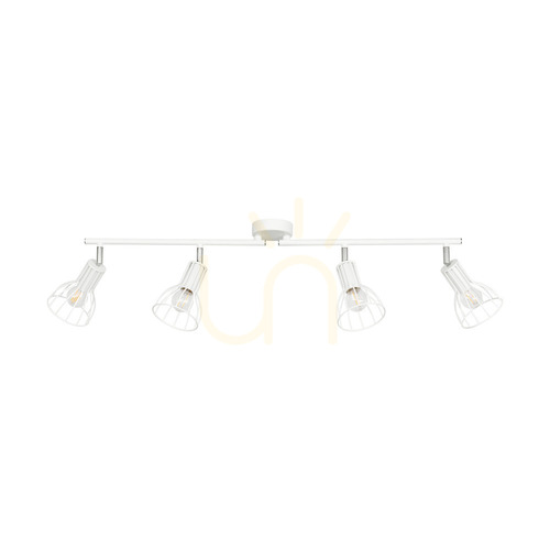 Kontrollera Megan taklampa, 4xE14, Max. 40 W, vit metall, 75 cm