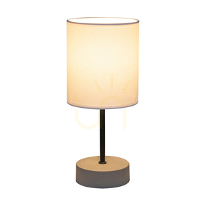 Mila bordslampa, 1xE27, Max. 25 W, grå betong/svart metall/svart PVC-kabel/vit lampskärm, Ø 13 cm small 1