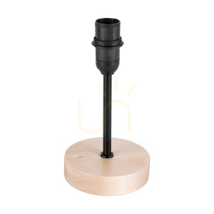 Mila bordslampa i trä, 1xE14, Max. 25 W, björk/svart metall/svart PVC-sladd/silverfärgad lampskärm, Ø 14 cm small 1