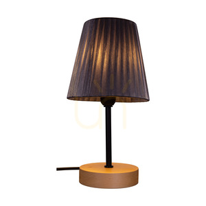 Mila bordslampa i trä, 1xE14, Max. 25 W, björk/svart metall/svart PVC-sladd/silverfärgad lampskärm, Ø 14 cm small 2