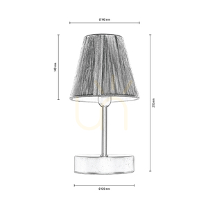 Mila bordslampa i trä, 1xE14, Max. 25 W, björk/svart metall/svart PVC-sladd/silverfärgad lampskärm, Ø 14 cm small 5