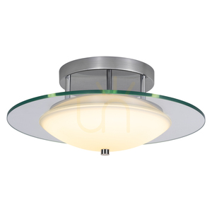 Taklampa Minnesota, 1xLED, 3000 K, 22 W, krommetall/vitt transparent glas, Ø45 cm small 1