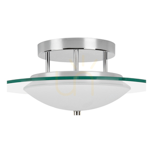 Taklampa Minnesota, 1xLED, 3000 K, 22 W, krommetall/vitt transparent glas, Ø45 cm small 2