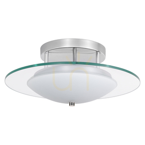 Taklampa Minnesota, 1xLED, 3000 K, 22 W, krommetall/vitt transparent glas, Ø45 cm small 0