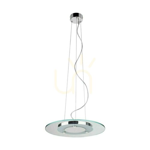 Kontrollera Minnesota taklampa, inklusive 1 st 3000K 22W LED, krommetall/vitt transparent glas, Ø45 cm