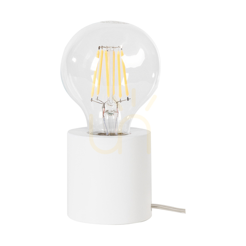 Kontrollera Minnie bordslampa, 1xE27, Max. 25 W, vitt bokträ, genomskinlig PVC-kabel, Ø 8 cm