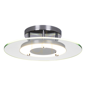 Taklampa Minnesota, 1xLED, 3000 K, 22 W, krommetall/vitt transparent glas, Ø45 cm small 1