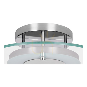 Taklampa Minnesota, 1xLED, 3000 K, 22 W, krommetall/vitt transparent glas, Ø45 cm small 2
