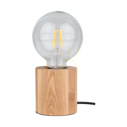 Kontrollera Minnie bordslampa, 1xE27, Max. 25 W, oljad ek/svart, PVC-kabel, Ø 8 cm