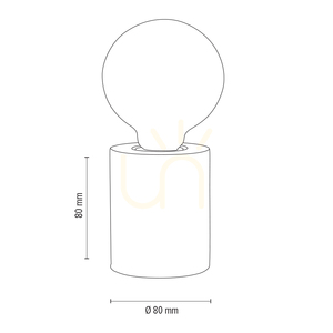 Minnie bordslampa, 1xE27, Max. 25 W, bok- och valnötsträ / svart PVC-kabel, Ø 8 cm small 3