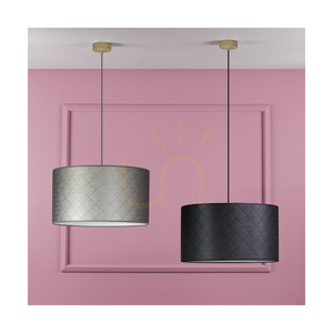 Mirabella taklampa 1xE27 Max. 60 W, oljad ek/antracit, flätad sladd/brun lampskärm, Ø 50 cm small 1