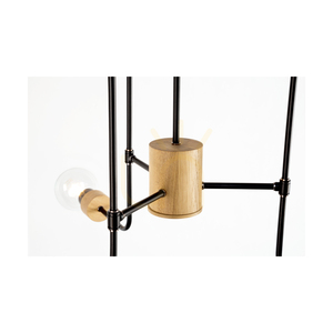 Montix taklampa, 6xE27, Max. 40 W, oljad ek/svart metall, Ø73 cm small 2