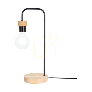 Muriel bordslampa, 1xE27, Max. 25 W, oljad ek/svart metall/svart flätad kabel, 20 cm small 1