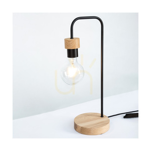 Muriel bordslampa, 1xE27, Max. 25 W, oljad ek/svart metall/svart flätad kabel, 20 cm small 2