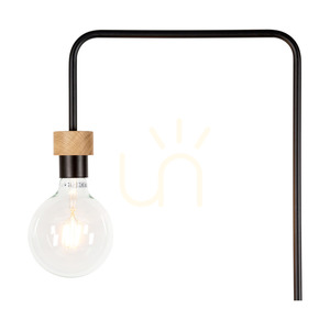 Muriel golvlampa, 1xE27, Max. 60 W, oljad ek/svart metall/svart flätad kabel, 40 cm small 2