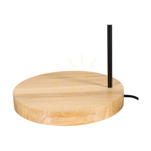 Muriel golvlampa, 1xE27, Max. 60 W, oljad ek/svart metall/svart flätad kabel, 40 cm small 3