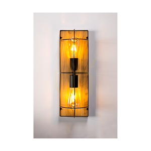 Netuno vägglampa/taklampa 2xE27 max. 15 W LED, oljad ek / svart metall, 46 cm small 5