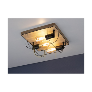 Netuno taklampa, 3xE27, Max. 15 W LED, oljad ek/svart metall, 34 cm small 3
