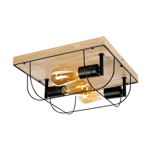 Netuno taklampa, 3xE27, Max. 15 W LED, oljad ek/svart metall, 34 cm small 0