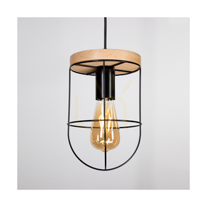 Netuno taklampa 1xE27 Max. 60 W, oljad ek/svart metall/svart PVC-sladd, Ø 15 cm small 2
